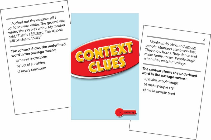 Edupress Reading Comprehension Practice Cards, Context Clues, Red Level (EP63071) - Image 2